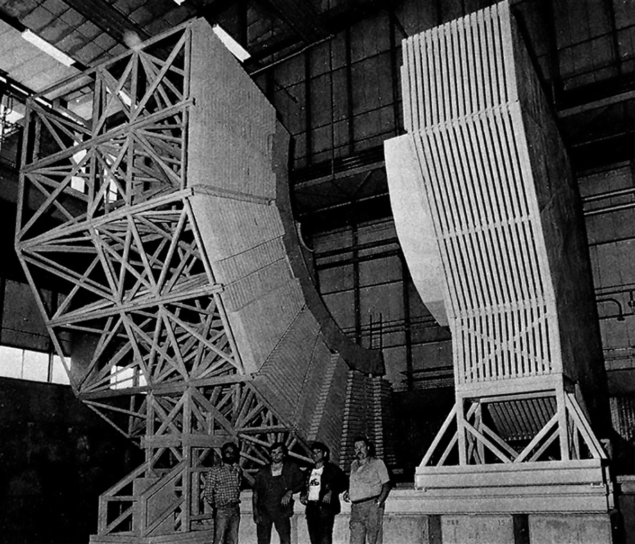 full-scale mock-up of part of the ALEPH detector