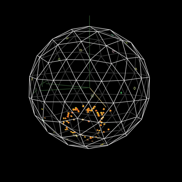 event display of a neutrino candidate