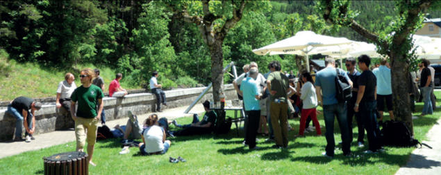 A picnic lunch at the Canfranc Estación village
