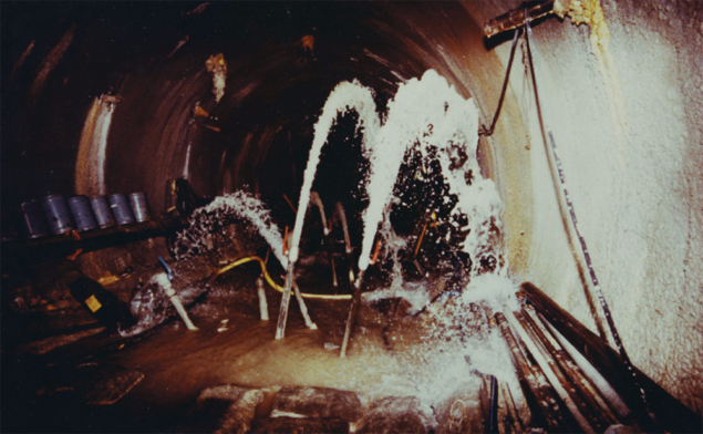 Blasting the LEP tunnel under the Jura mountains