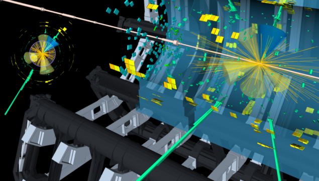 ATLAS Event Display: Higgs boson coupling to top quark in diphoton channel