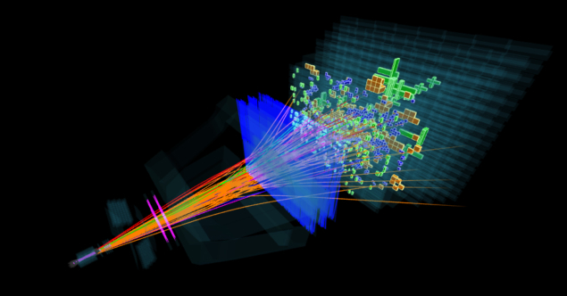 A typical LHCb event from Run 2 data