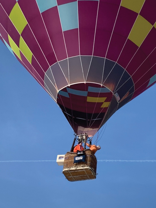 A hot-air balloon commemorating the discovery of cosmic rays