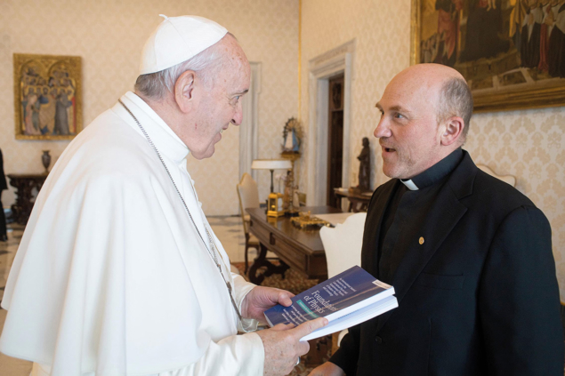 Gabriele Gionti with Pope Francis