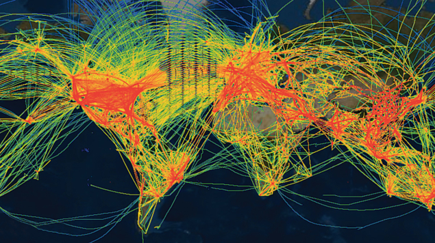 One day’s worth of flight data