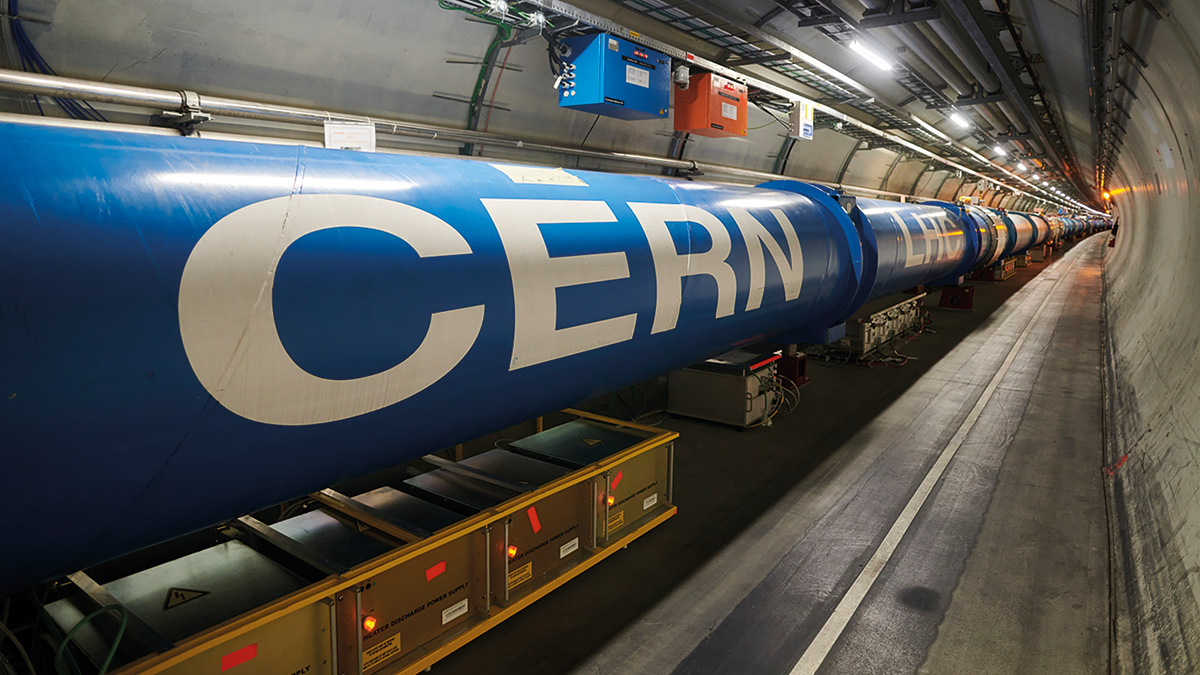One of the beam pipes at CERN