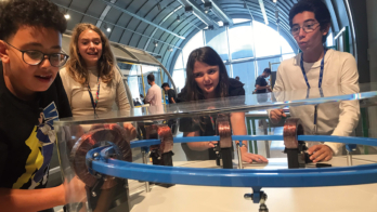 Children interacting with exhibits at Science Gateway