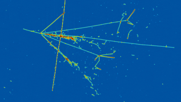 A charged pion ejects a proton