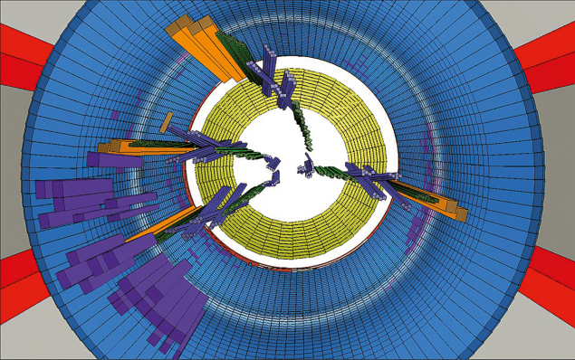 A J/ψ event in the BESIII detector