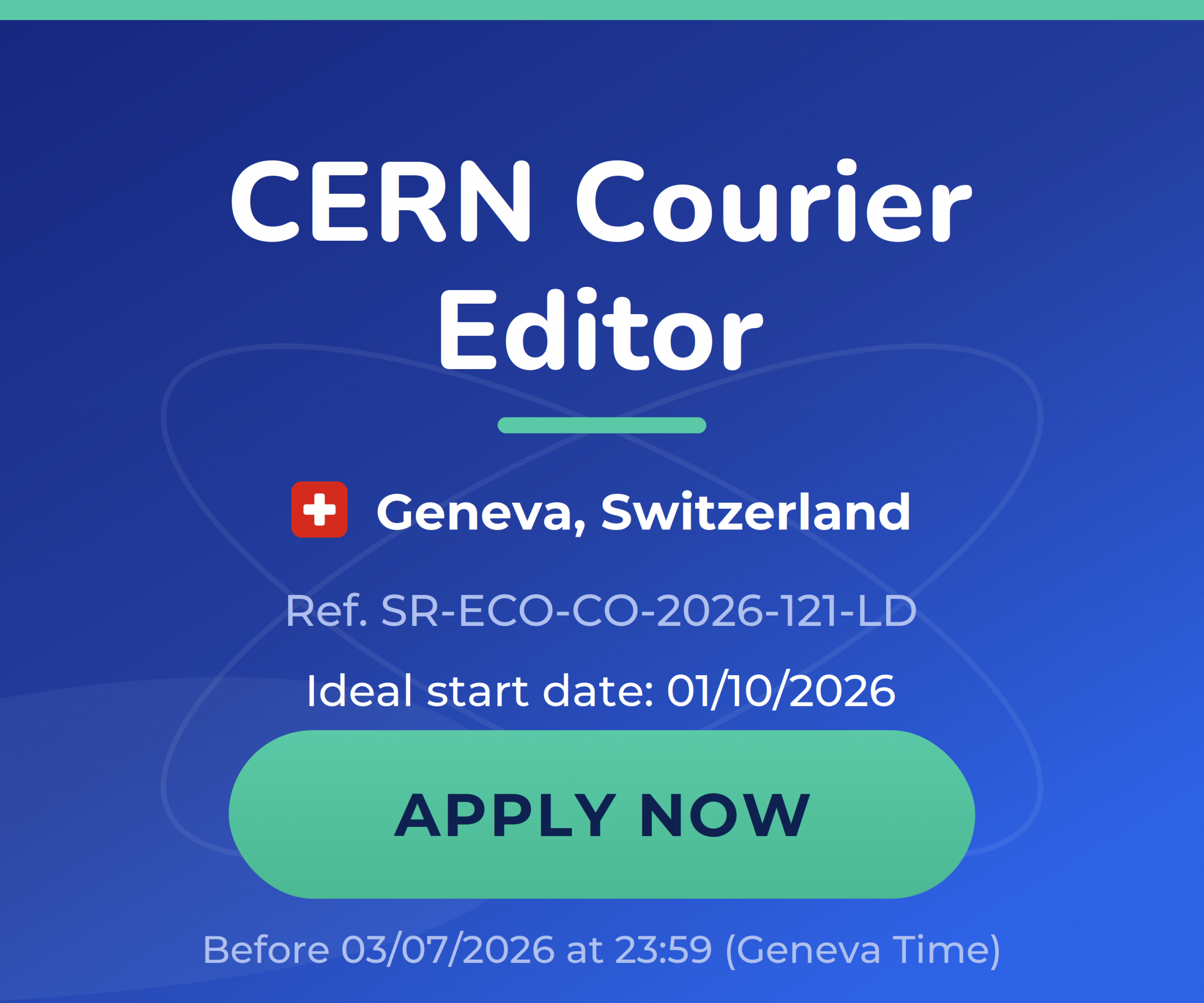 cern courier editor position