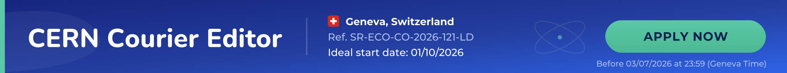 cern courier editor position