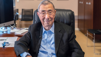 Samuel Ting in his office at CERN