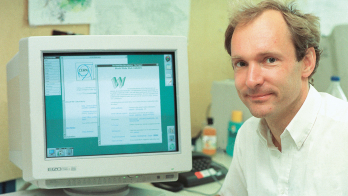 Tim Berners-Lee at CERN in July 1994
