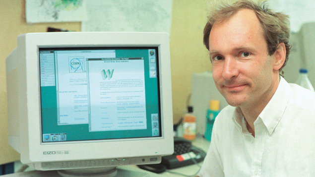 Tim Berners-Lee at CERN in July 1994